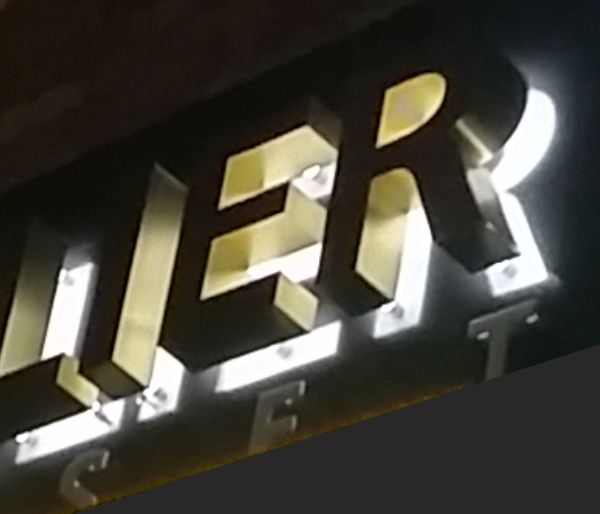 Back lit Channel Letters